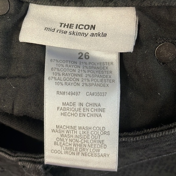 Joe’s The Icon Mid Rise Skinny Ankle in Black Snake Print - Picture 6 of 7